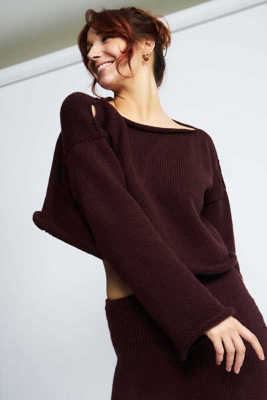 Boat Neck Crop Jumper