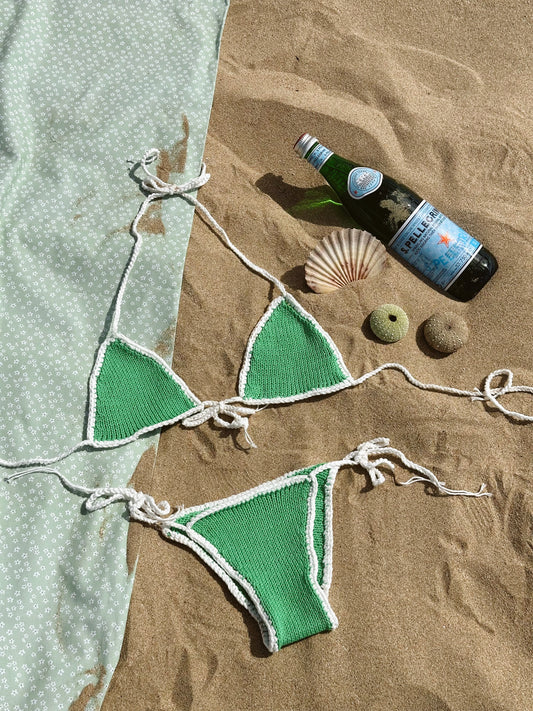 Crochet Cotton Bikini Set - Green